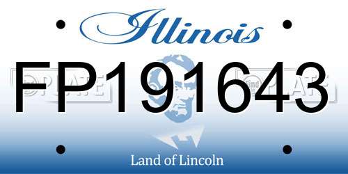 FP191643 Illinois License Plate