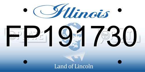 FP191730 Illinois License Plate