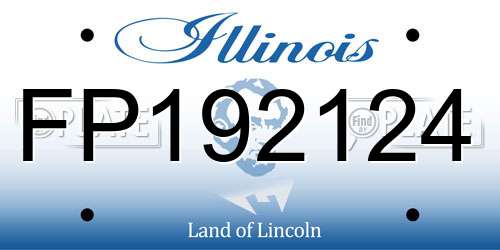 FP192124 Illinois License Plate