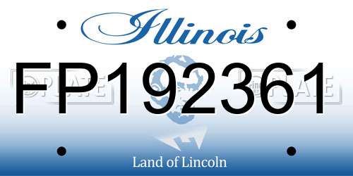 FP192361 Illinois License Plate