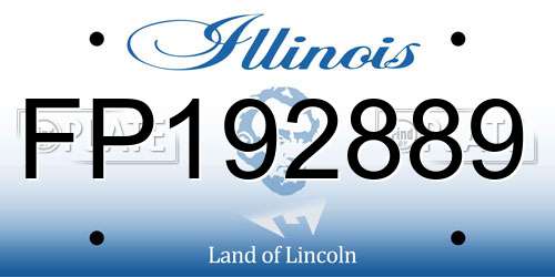 FP192889 Illinois License Plate