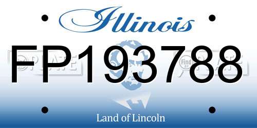 FP193788 Illinois License Plate
