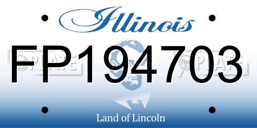 FP194703 Illinois License Plate