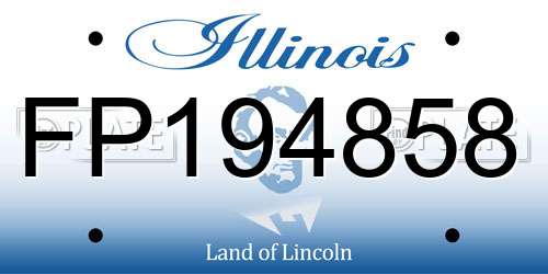 FP194858 Illinois License Plate