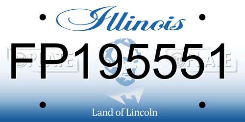 FP195551 Illinois License Plate