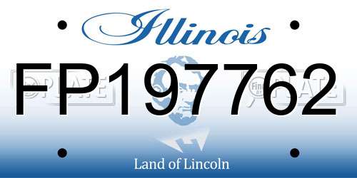 FP197762 Illinois License Plate