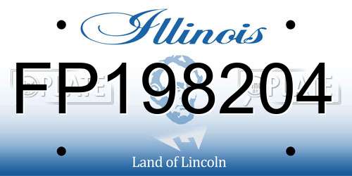 FP198204 Illinois License Plate