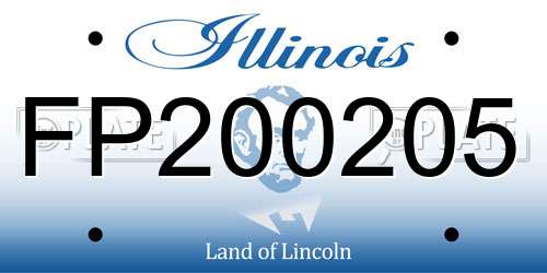 FP200205 Illinois License Plate