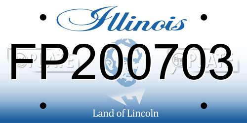 FP200703 Illinois License Plate
