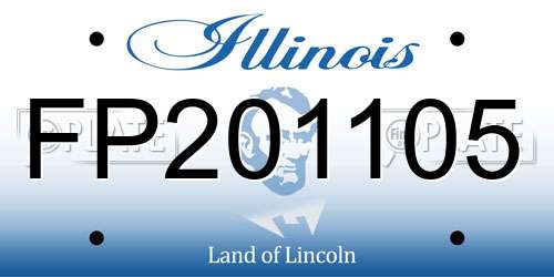 FP201105 Illinois License Plate