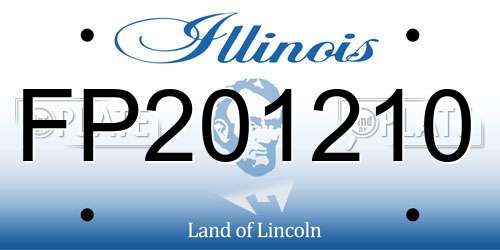 FP201210 Illinois License Plate