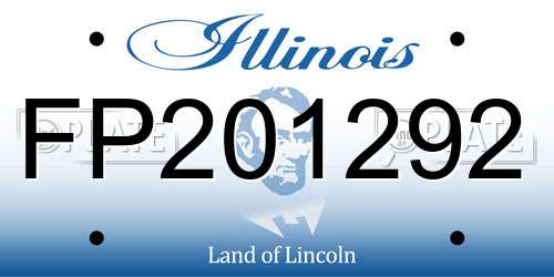 FP201292 Illinois License Plate