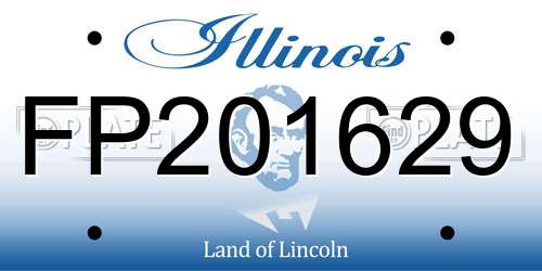 FP201629 Illinois License Plate
