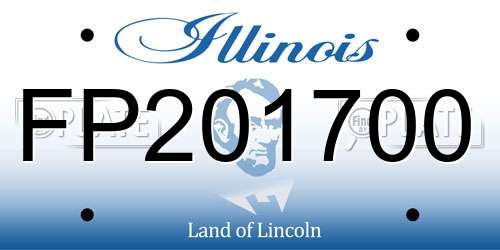 FP201700 Illinois License Plate