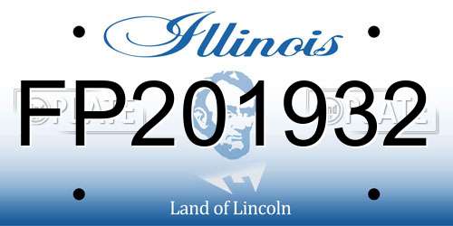 FP201932 Illinois License Plate