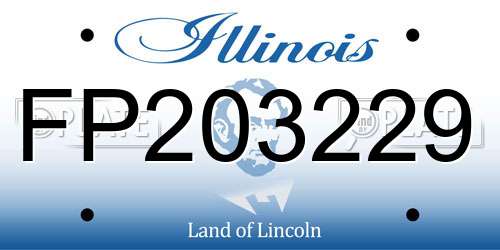 FP203229 Illinois License Plate