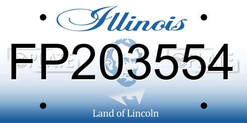 FP203554 Illinois License Plate