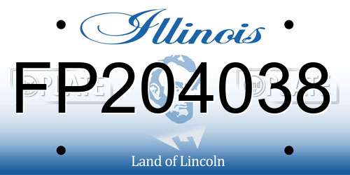 FP204038 Illinois License Plate