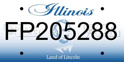 FP205288 Illinois License Plate
