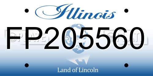 FP205560 Illinois License Plate