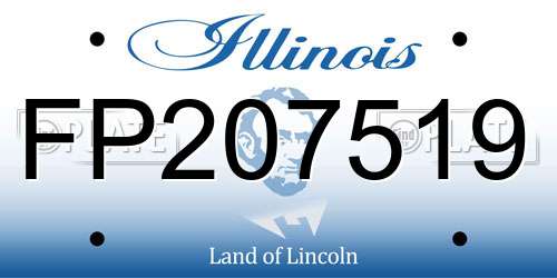 FP207519 Illinois License Plate