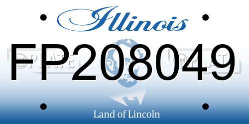 FP208049 Illinois License Plate