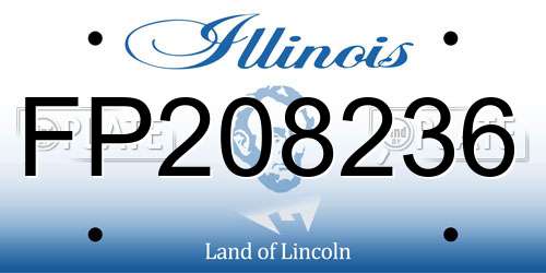 FP208236 Illinois License Plate