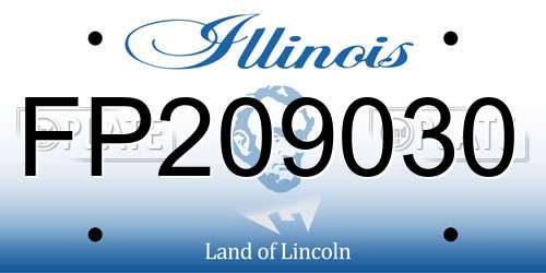 FP209030 Illinois License Plate