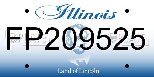 FP209525 Illinois License Plate