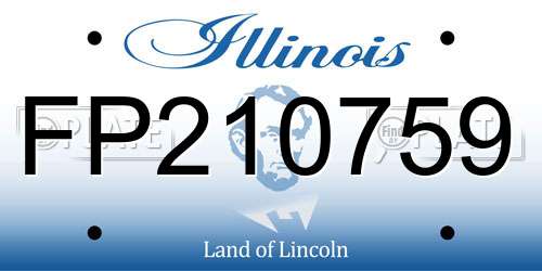 FP210759 Illinois License Plate