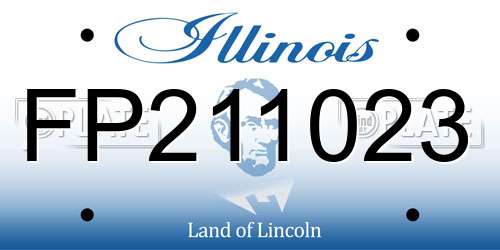 FP211023 Illinois License Plate
