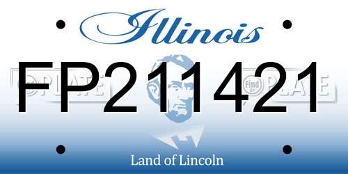 FP211421 Illinois License Plate