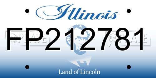 FP212781 Illinois License Plate