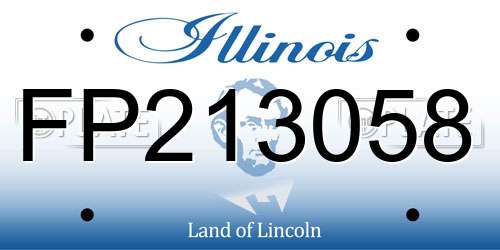 FP213058 Illinois License Plate