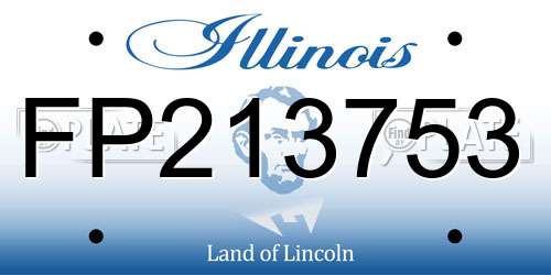 FP213753 Illinois License Plate