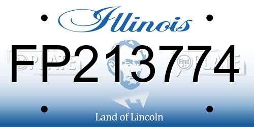 FP213774 Illinois License Plate