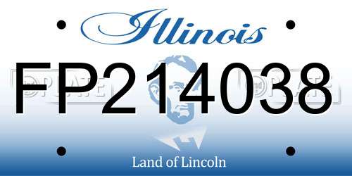FP214038 Illinois License Plate
