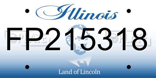 FP215318 Illinois License Plate