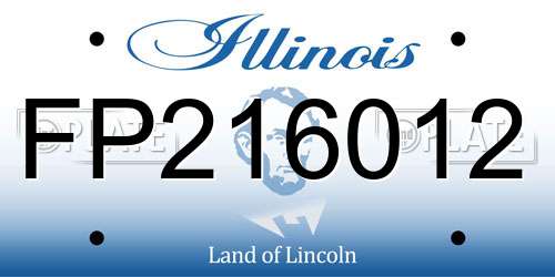 FP216012 Illinois License Plate