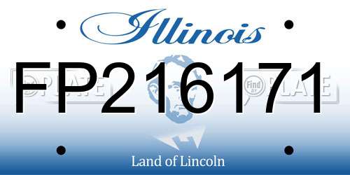 FP216171 Illinois License Plate