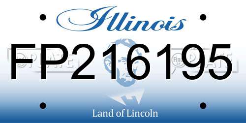 FP216195 Illinois License Plate