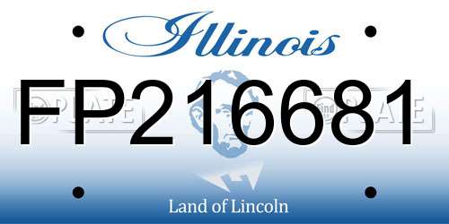 FP216681 Illinois License Plate