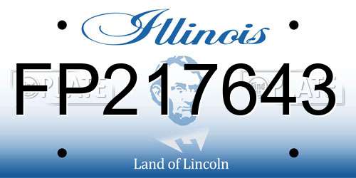 FP217643 Illinois License Plate