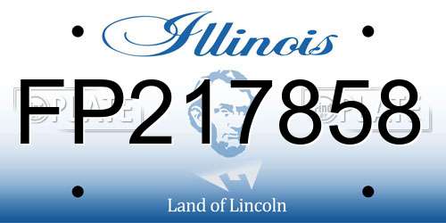 FP217858 Illinois License Plate