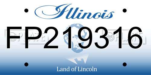 FP219316 Illinois License Plate