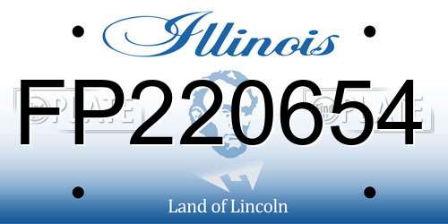 FP220654 Illinois License Plate