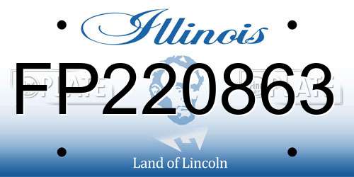 FP220863 Illinois License Plate