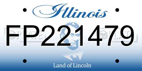 FP221479 Illinois License Plate