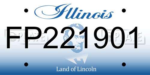 FP221901 Illinois License Plate