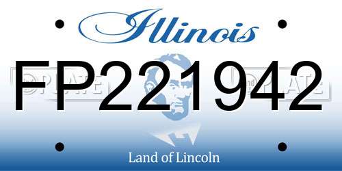 FP221942 Illinois License Plate